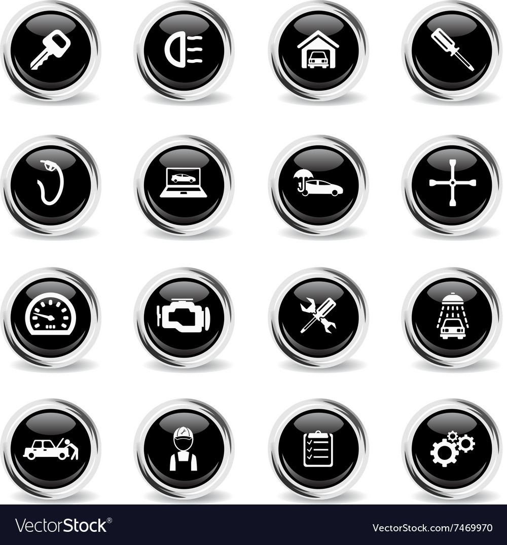 Car service simply icons