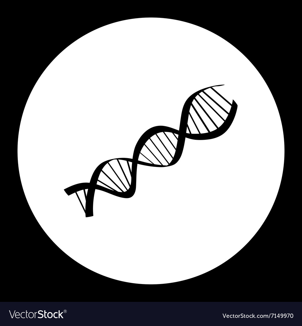 Dna research symbol simple black icon eps10
