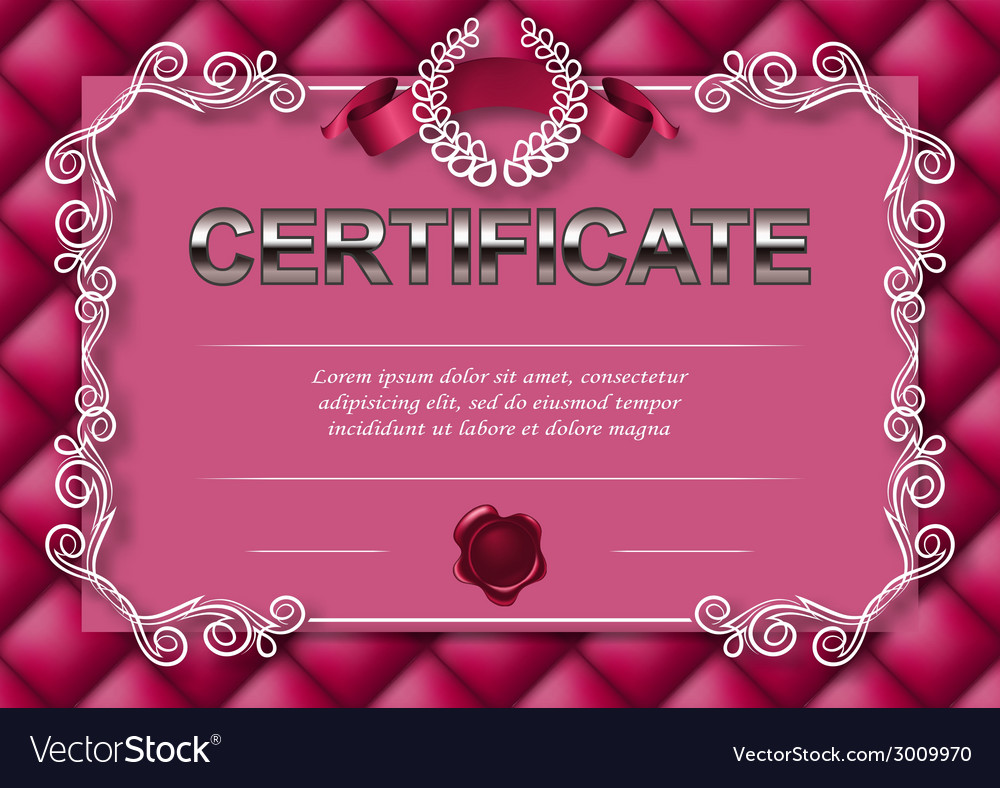 Elegant template of certificate diploma