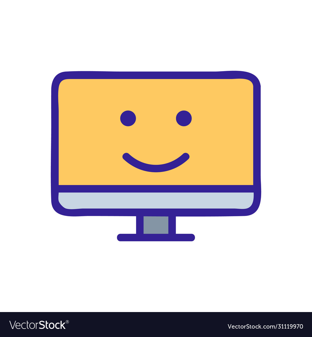 Good protected computer condition icon vector image Good protected computer condition icon
