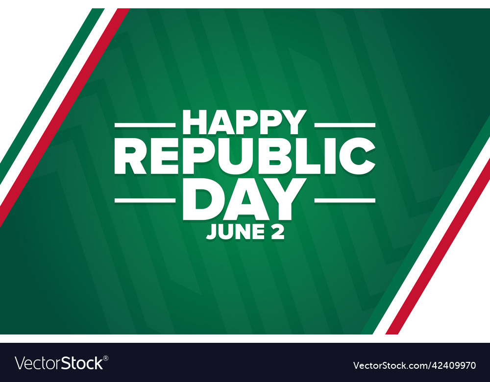 Happy republic day in italy june 2 holiday vector image Happy republic day in italy june 2 holiday