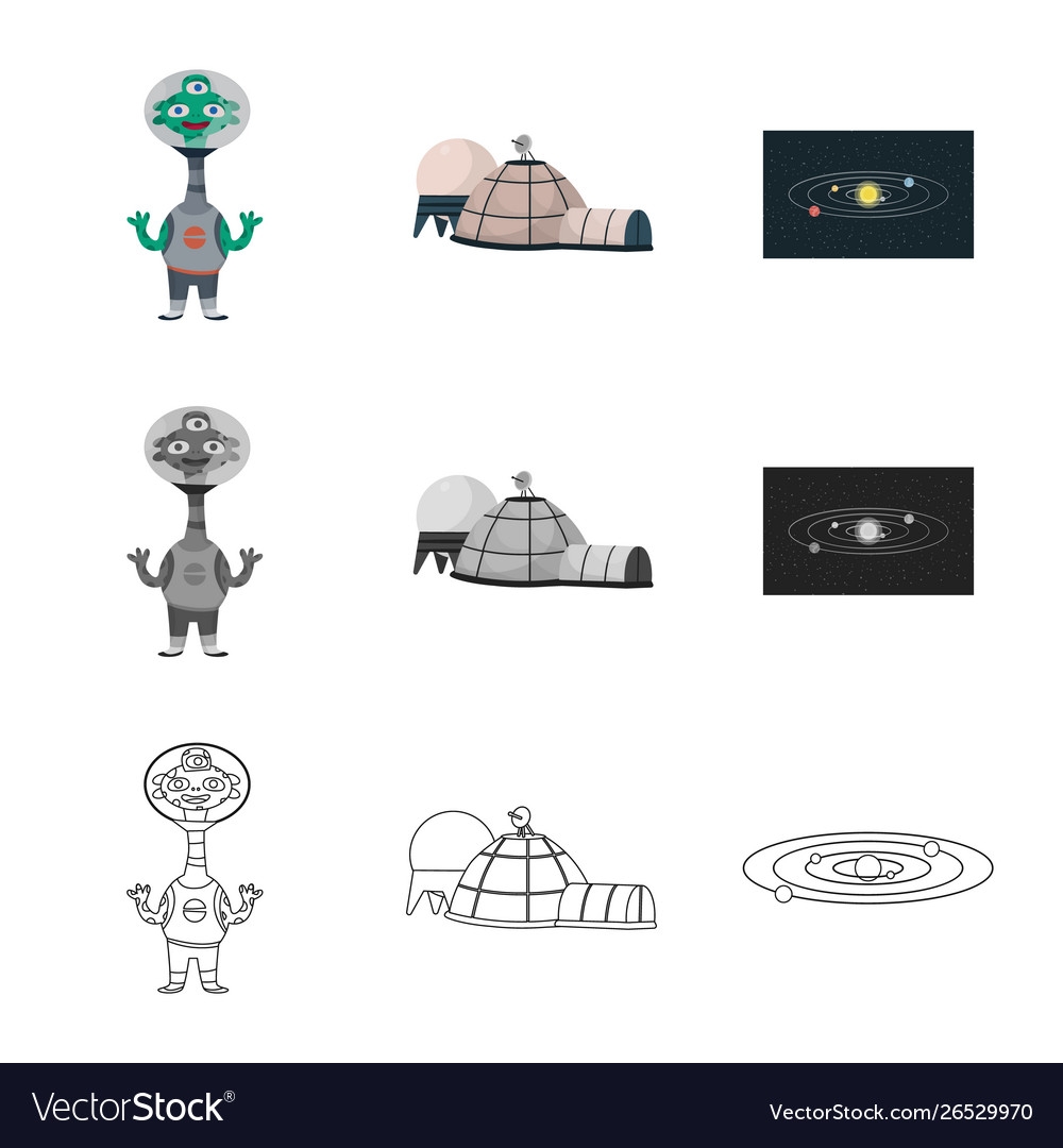 Isolated object astronomy and technology icon vector image Isolated object astronomy and technology icon