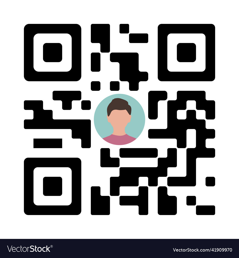 Personal qr code sample icon Vector Image Personal qr code sample icon