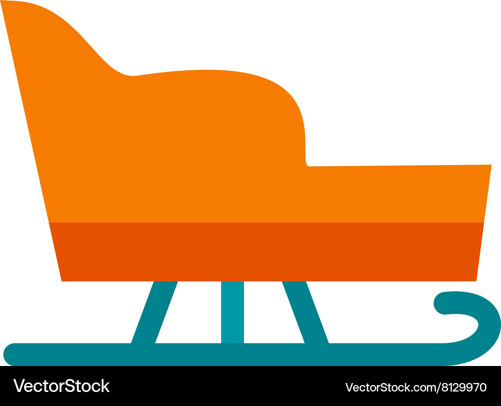 Sled with seat Royalty Free Vector Image - VectorStock