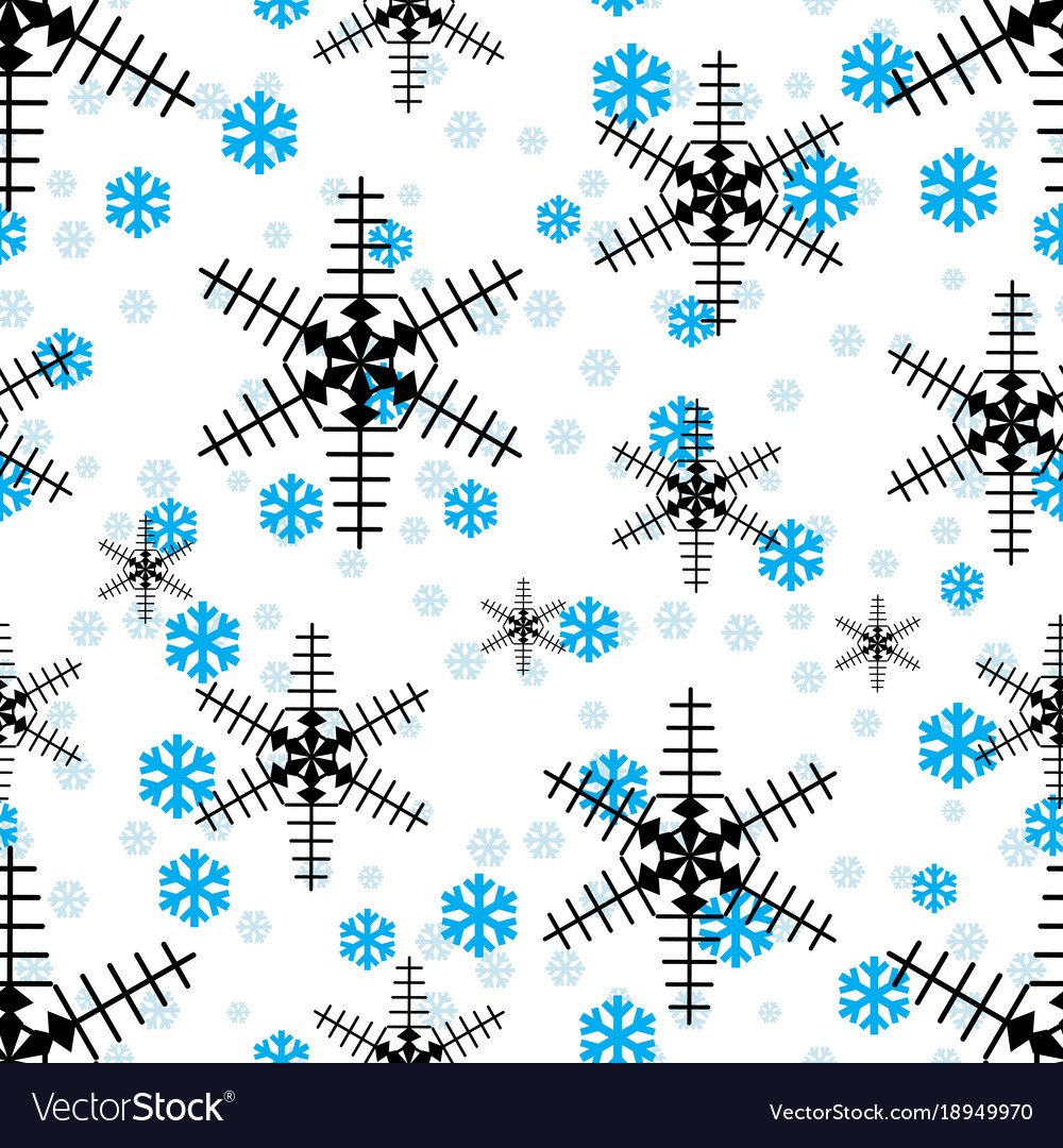 Snowflake seamless pattern