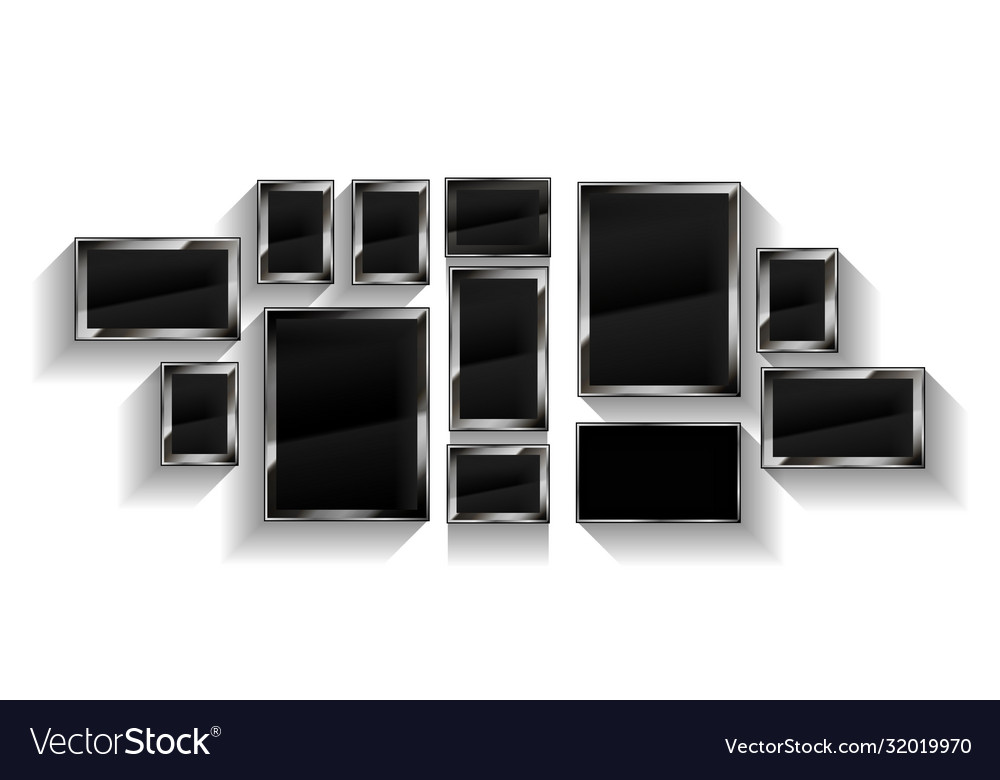 White buttons in different shapes