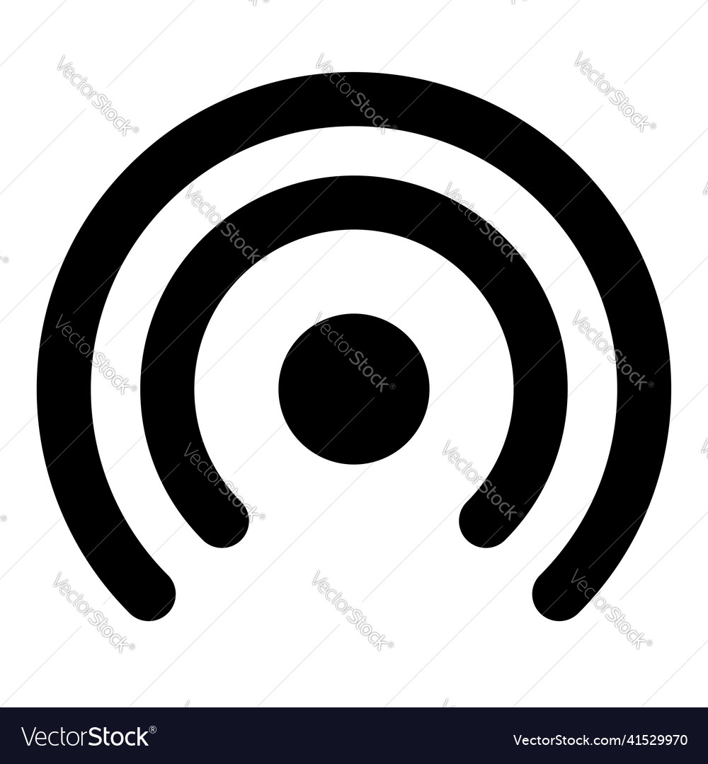 Wireless cordless signal internet wifi shape icon vector image Wireless cordless signal internet wifi shape icon