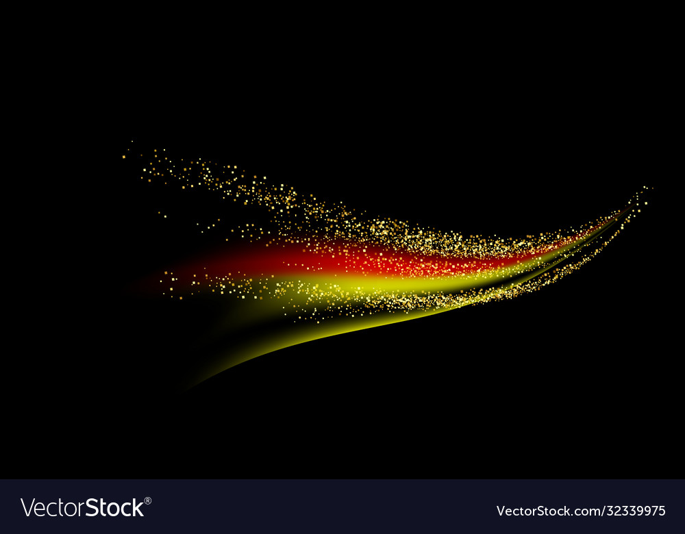 Abstract gold wave design element