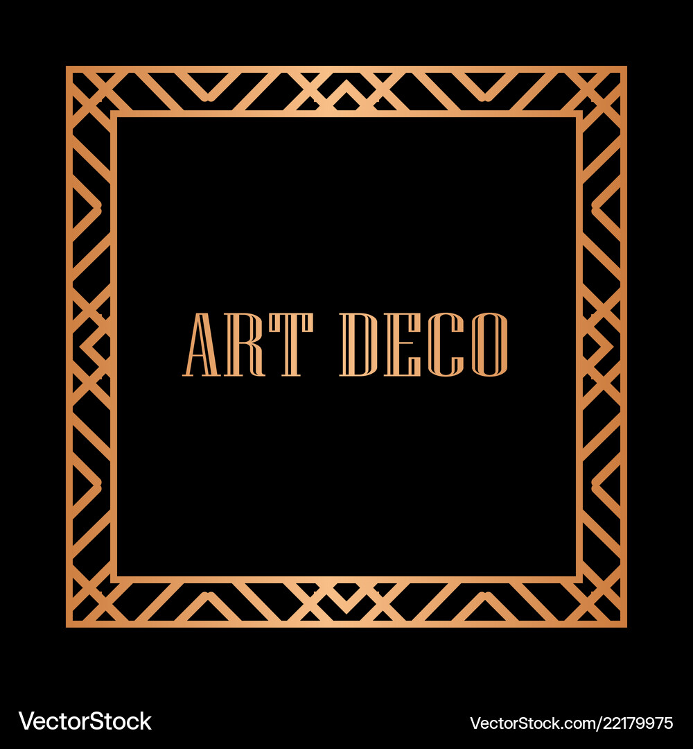 Art deco frame Royalty Free Vector Image - VectorStock