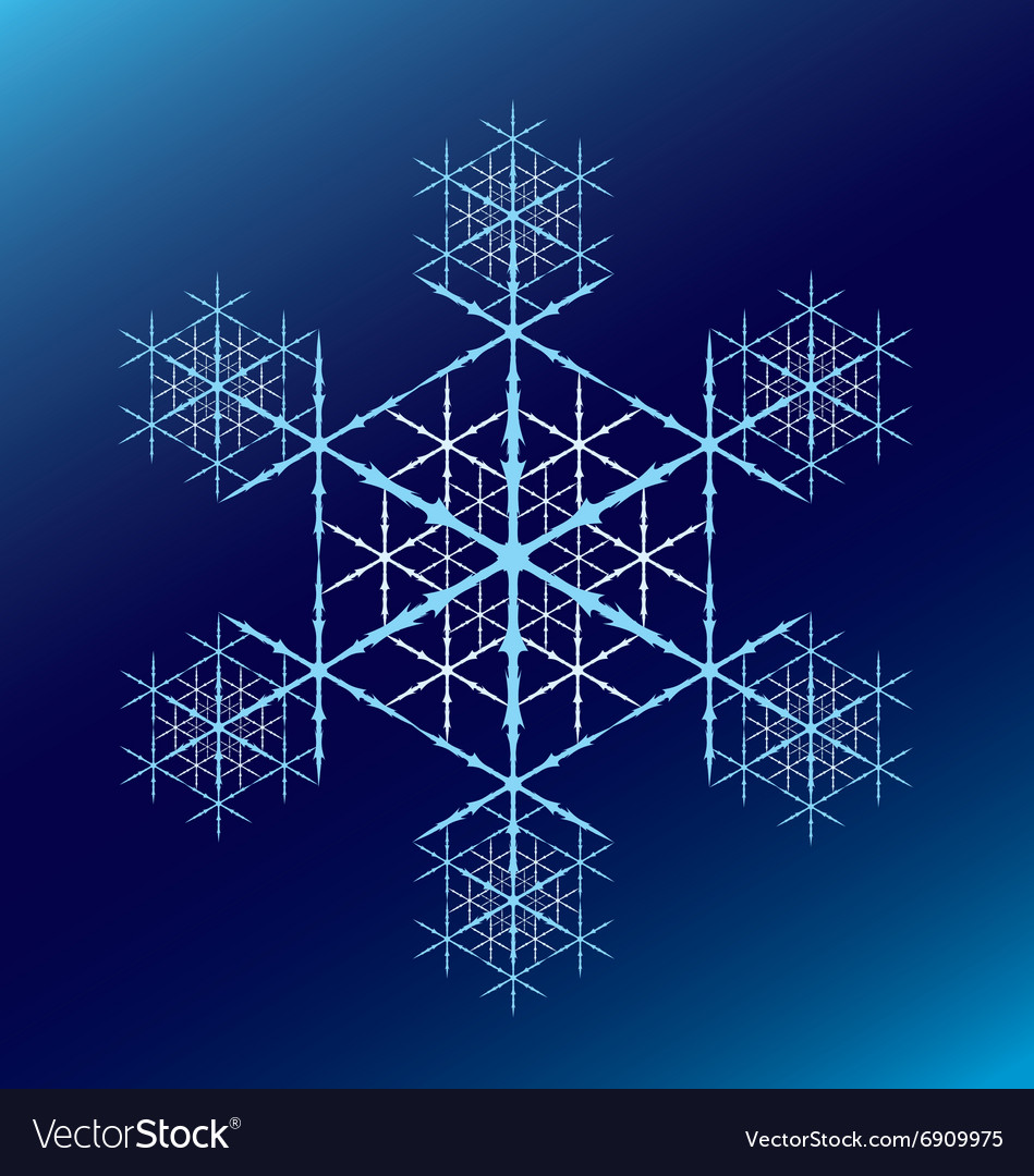 Blue snowflake on a gradient