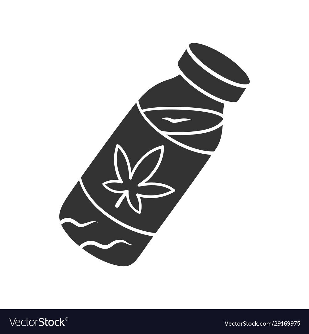 Cbd drink color icon weed product cannabis vector image Cbd drink color icon weed product cannabis