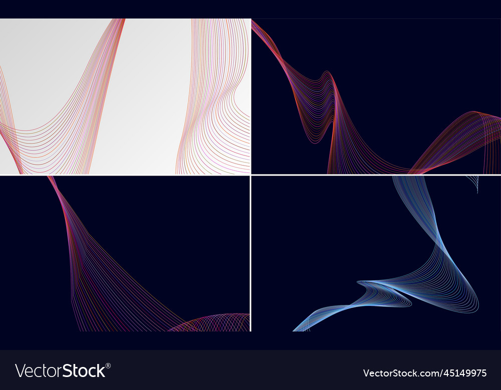 Collection of geometric minimal lines pattern set Vector Image Collection of geometric minimal lines pattern set