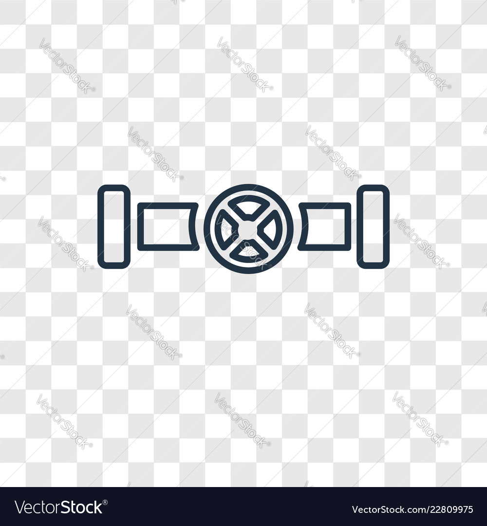 Gas pipe concept linear icon isolated