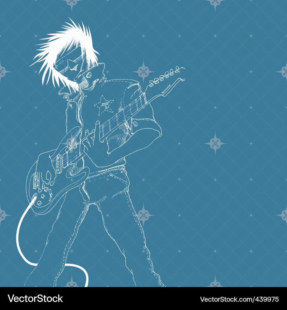 Guitar player Royalty Free Vector Image - VectorStock