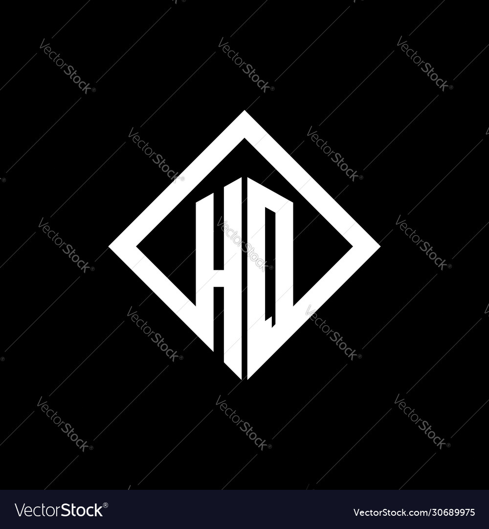 Hq logo monogram with square rotate style design