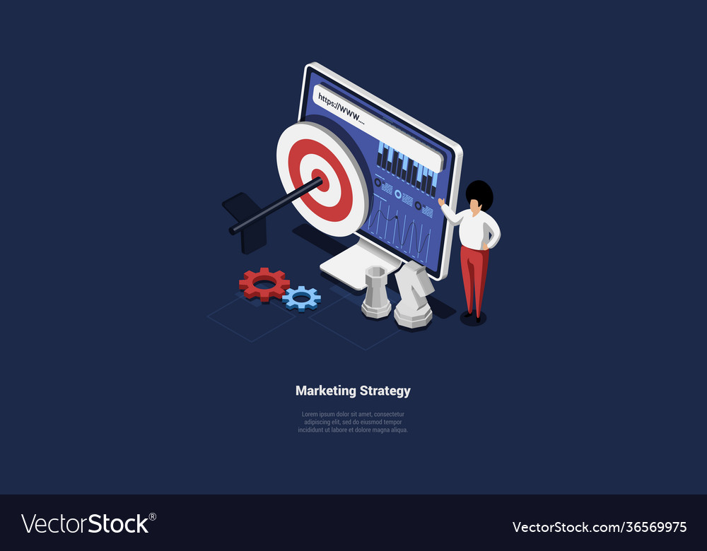 Marketing strategy conceptual design in cartoon 3d Marketing strategy conceptual design in cartoon 3d