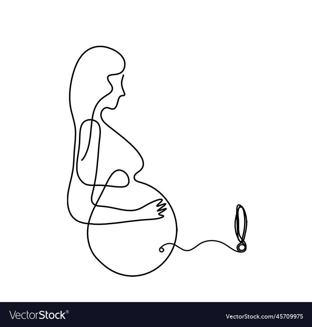 Mother silhouette body with exclamation mark Vector Image