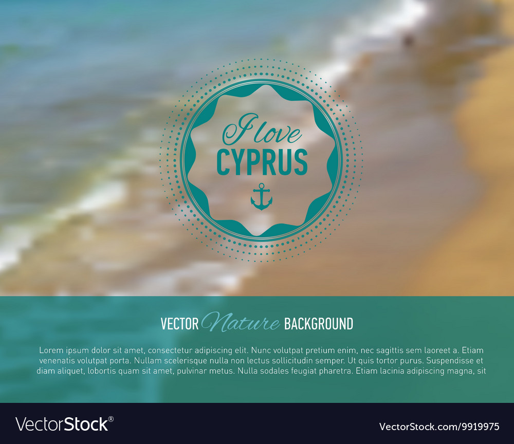 Nature seaside blurred background with design text