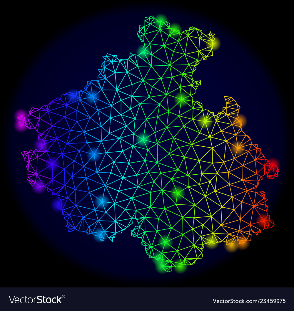 Polygonal 2d spectrum mesh map of altai