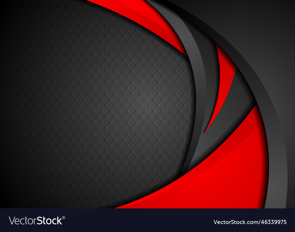 Red and black abstract waves background Royalty Free Vector