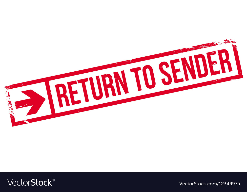 Return to sender stamp Royalty Free Vector Image