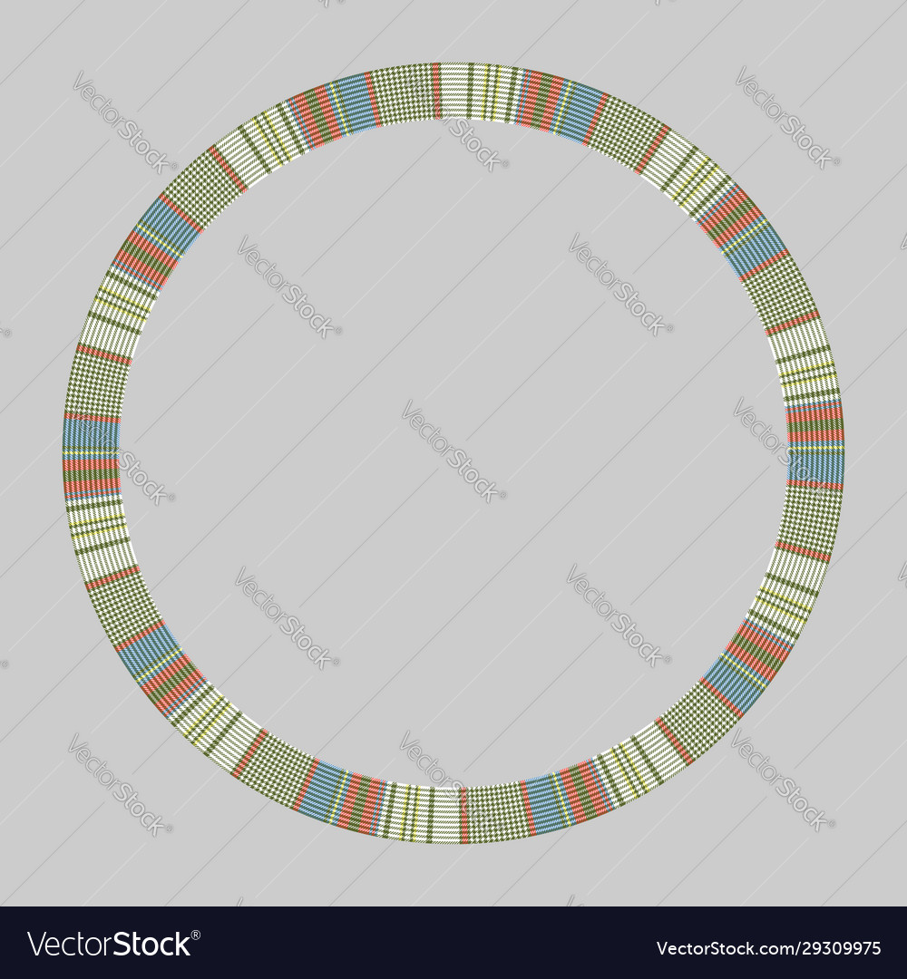 Round frame vintage pattern design template