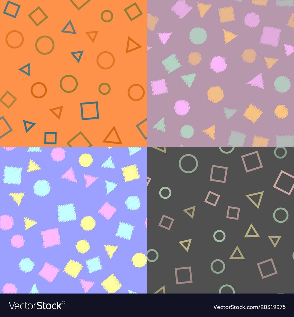 Seamless pattern with geometric figures