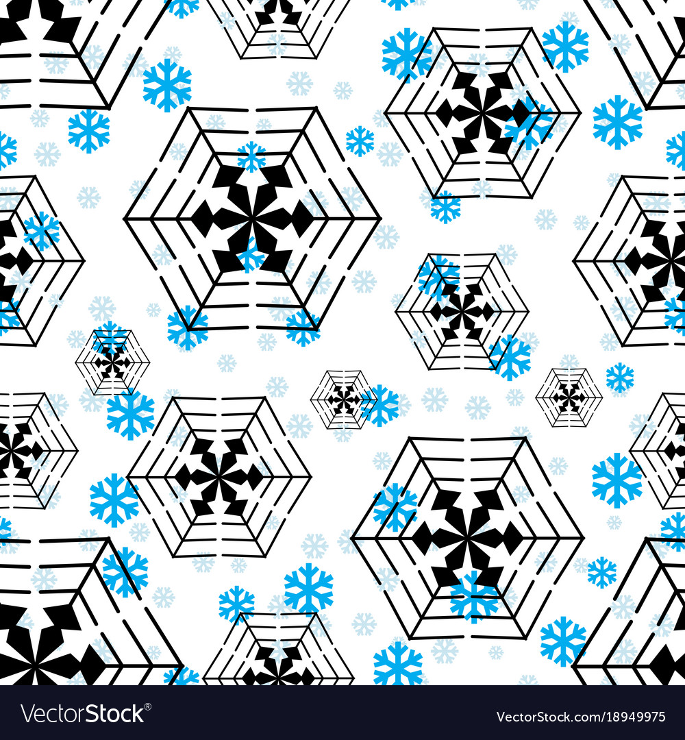 Snowflake seamless pattern