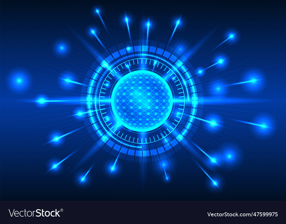 Technology processor with circle Vector Image Technology processor with circle