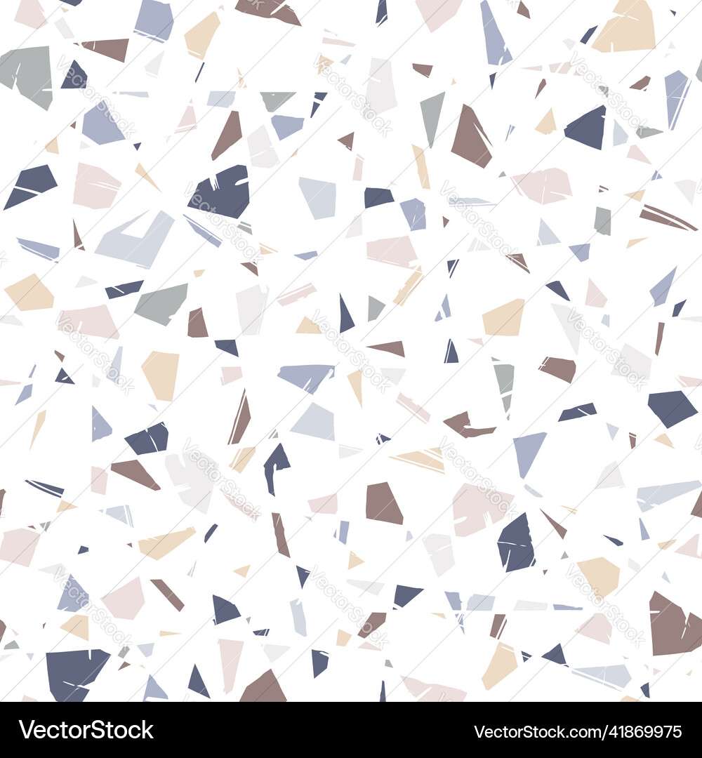 Terrazzo flooring surface seamless pattern Vector Image