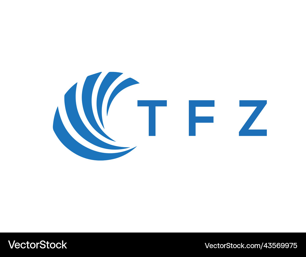Tfz letter logo design on white background Vector Image