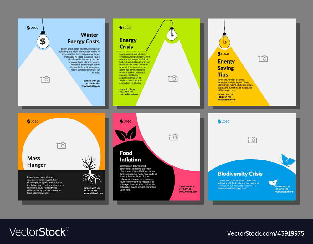 Web banner design set