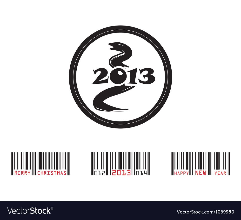 2013 year of snake with bar-code