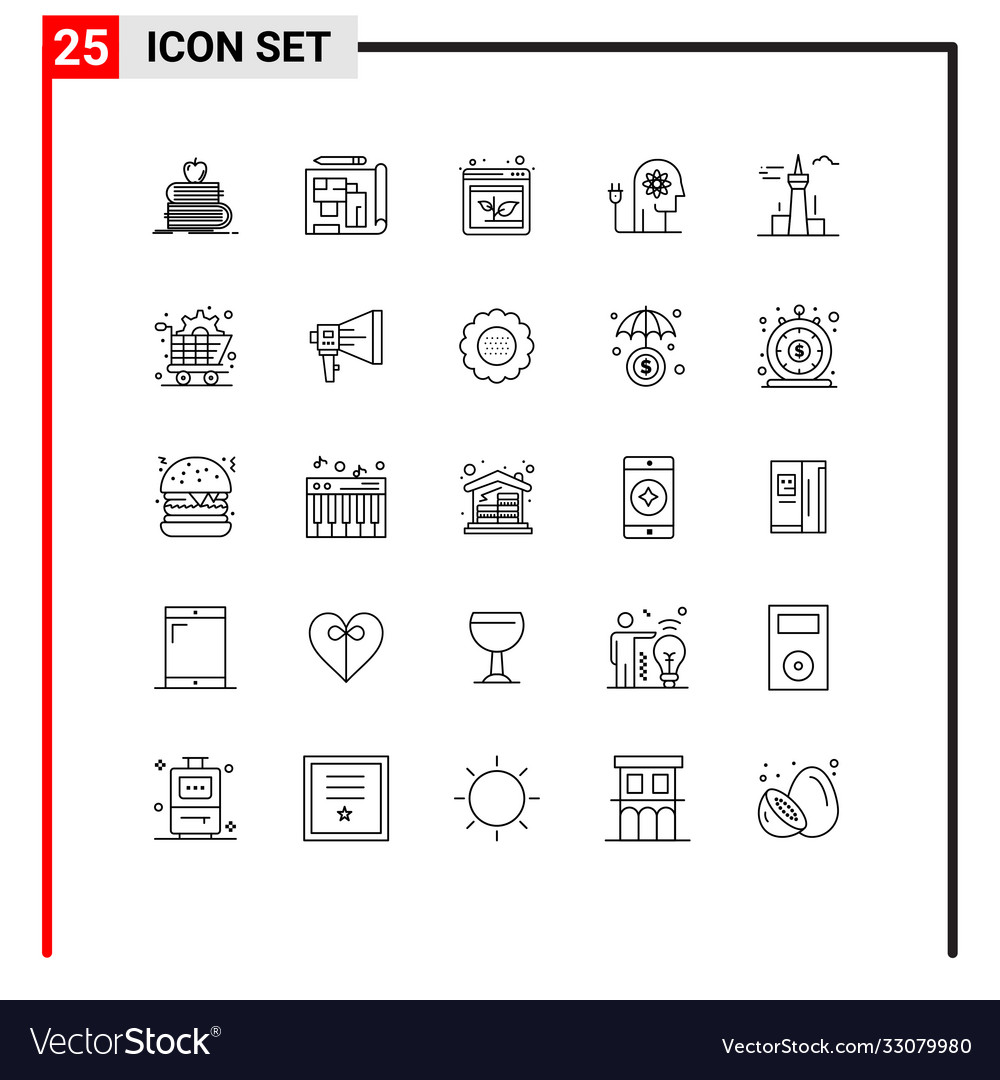 25 universal lines set for web and mobile