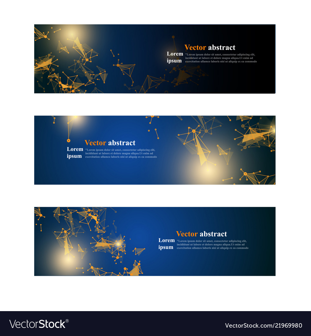Abstract Network Technology Banner Set