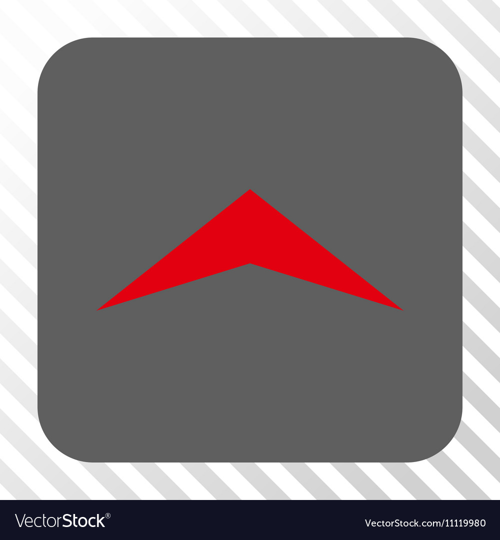 Arrowhead up rounded square button