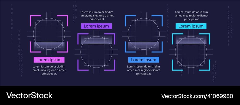Detection process infographic chart design Vector Image