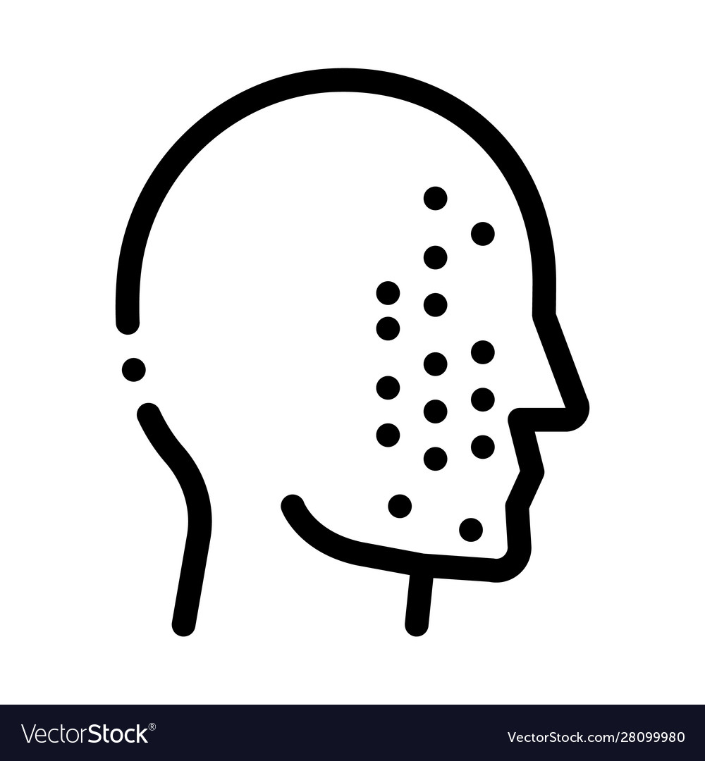 Face part scan icon outline vector image Face part scan icon outline