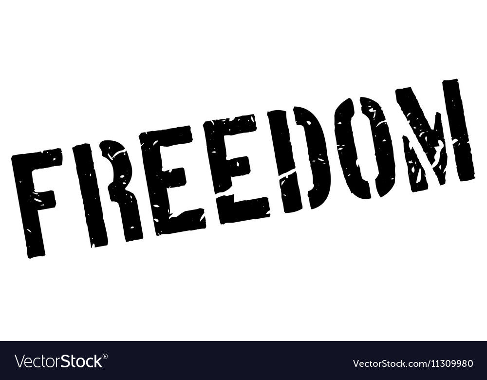 Freedom rubber stamp