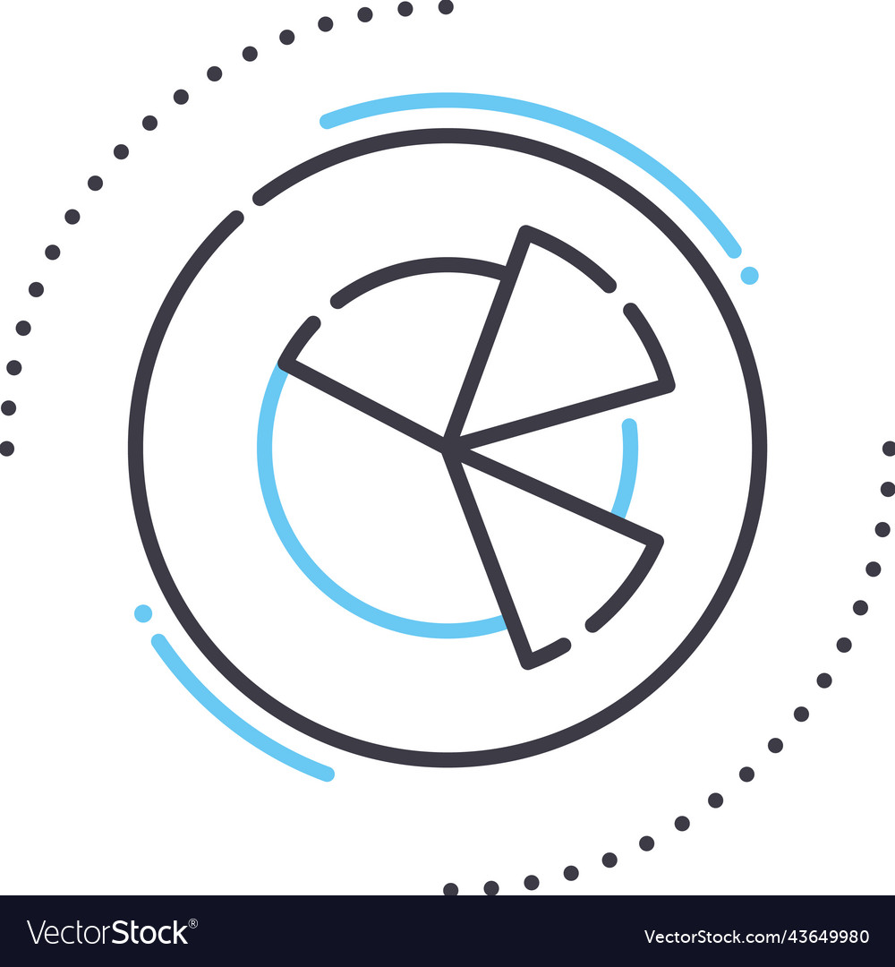 Global data line icon outline symbol vector image Global data line icon outline symbol
