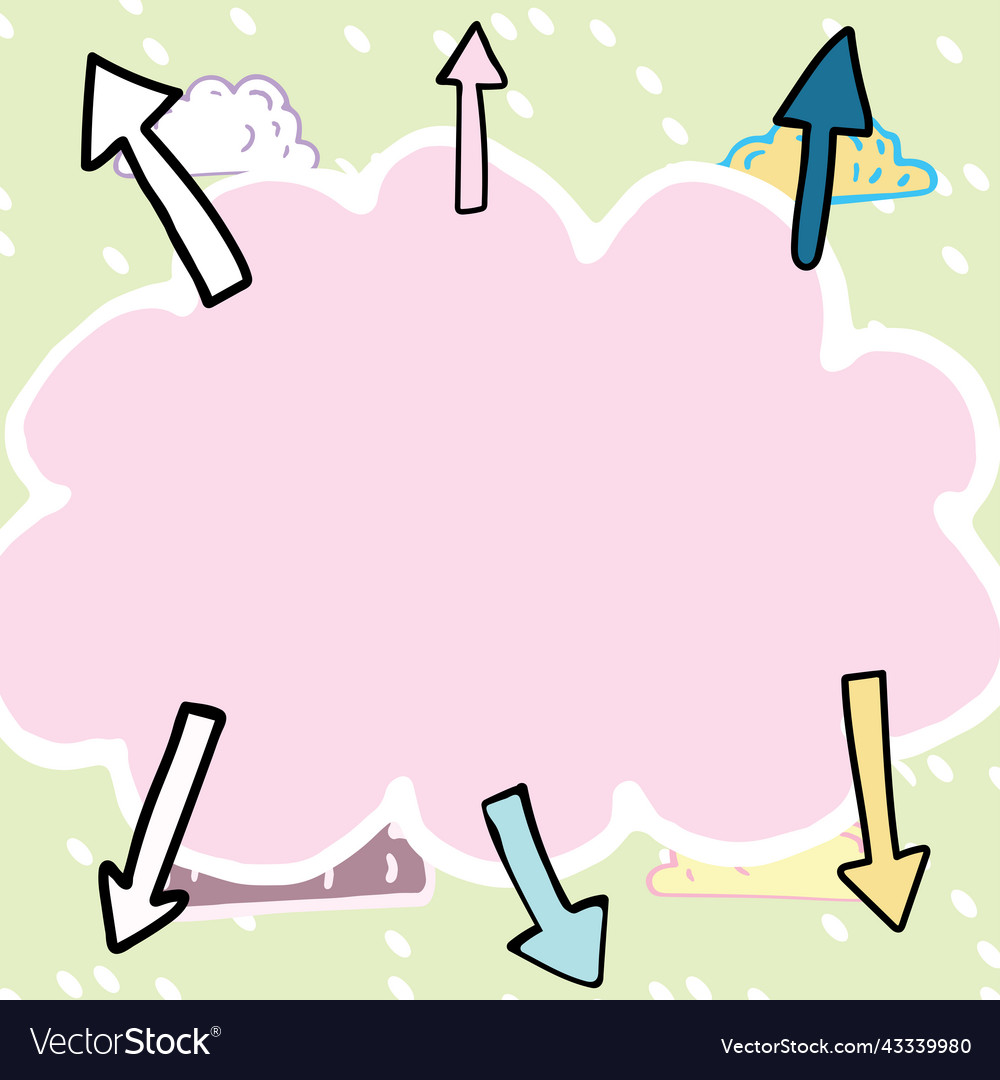 Important messages written in shape of cloud vector image Important messages written in shape of cloud