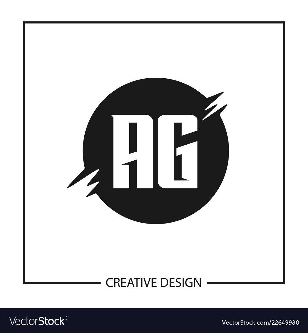 Initial letter ag logo template design