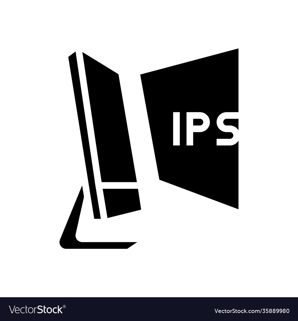Ips computer display glyph icon