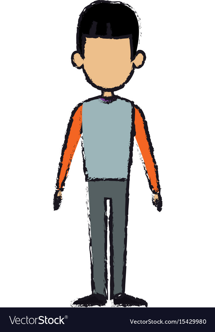 Man standing cartoon male people avatar Royalty Free Vector