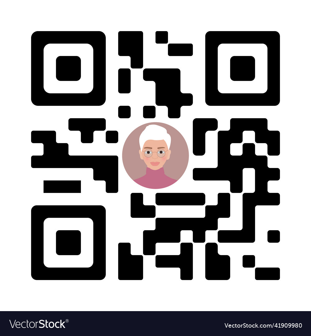 Personal qr code sample icon Vector Image Personal qr code sample icon