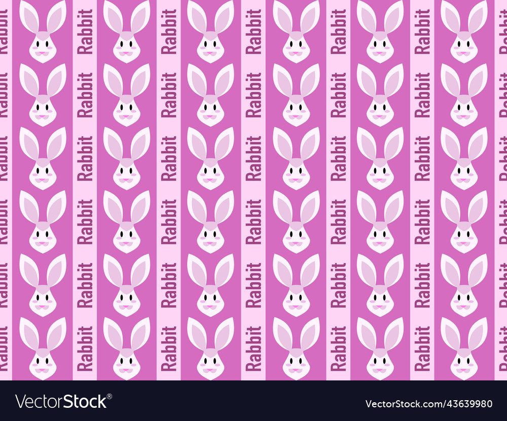 Rabbit cartoon character pattern