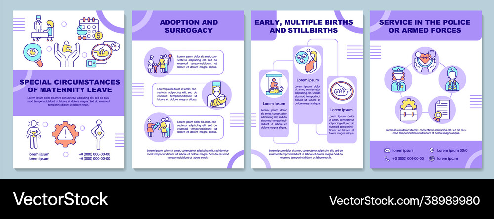 Special circumstances maternity leave brochure Vector Image