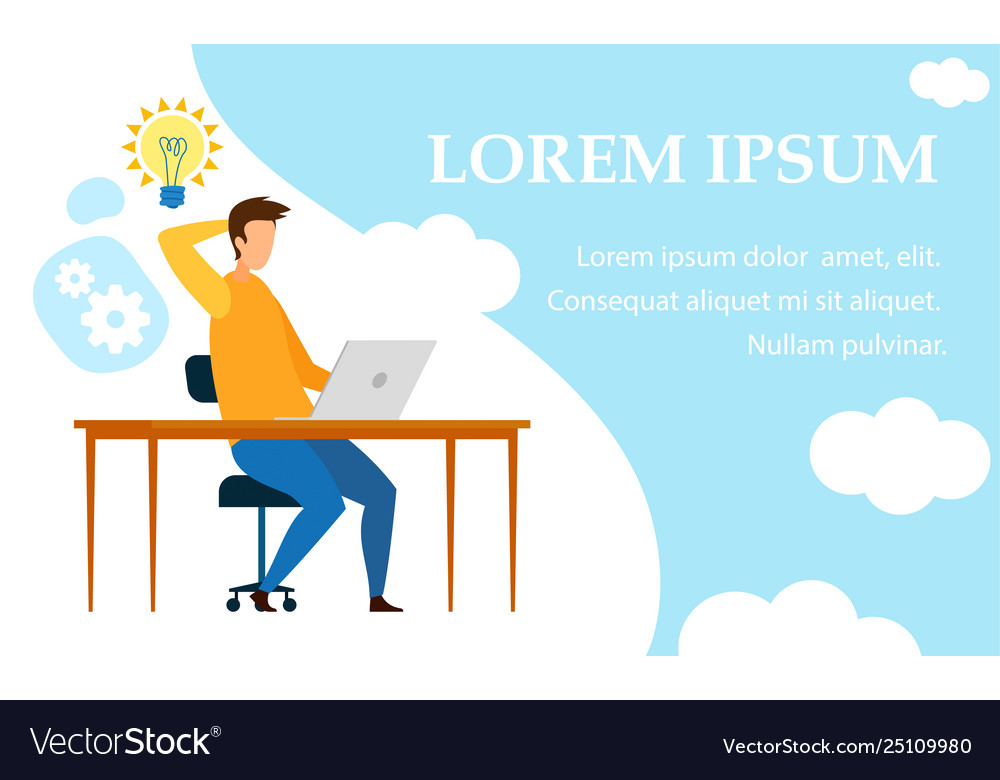 Technical support flat web banner template vector image Technical support flat web banner template