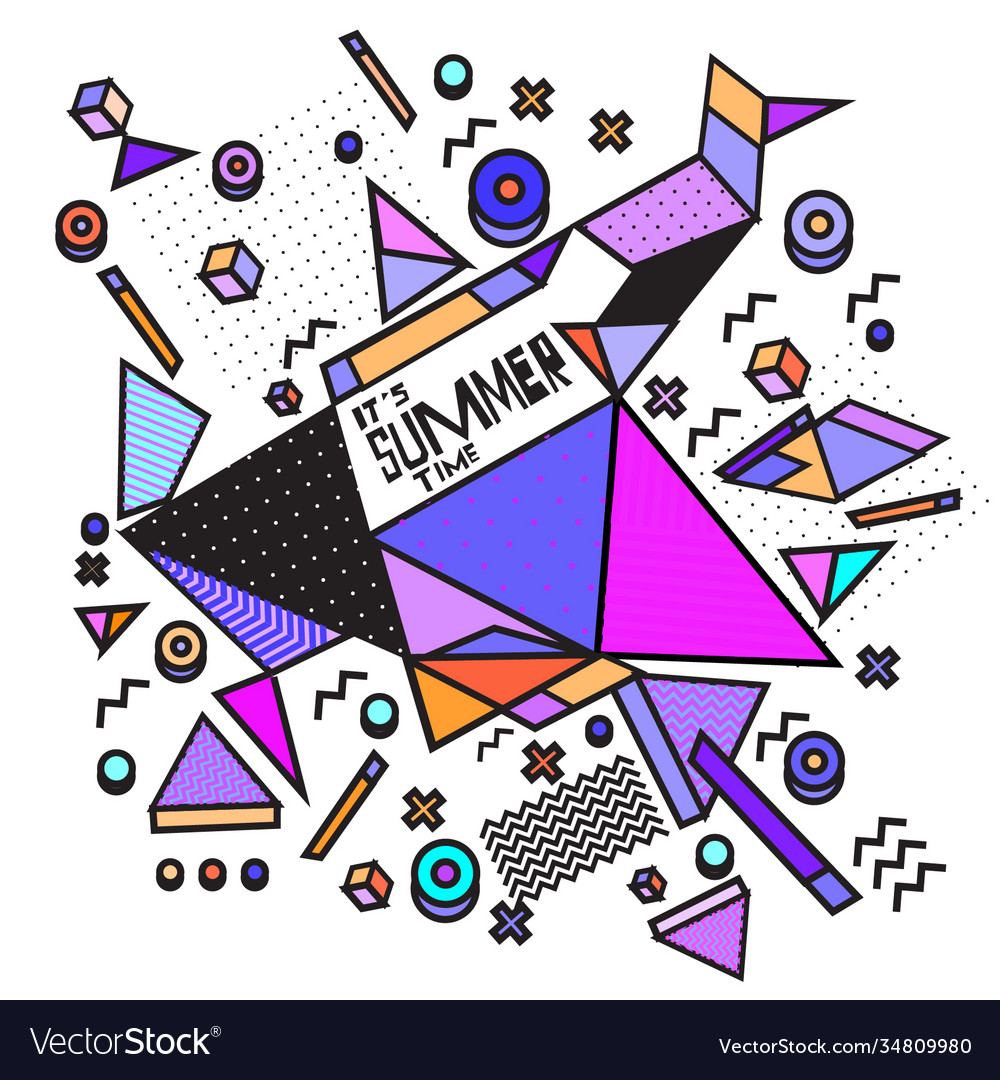 Triangle geometric forms for summer events