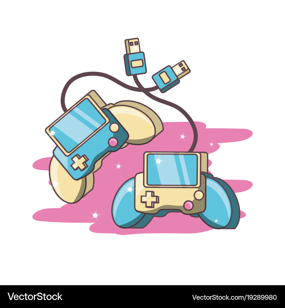 Video game controllers Royalty Free Vector Image